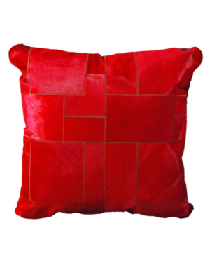 Leather Floor Cushion red puzzle G-513