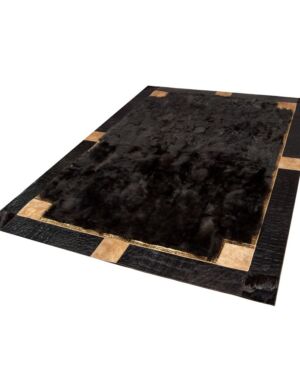 Fur rug Sofia TestaDiMoro Toscani Brown/Gold k-1115