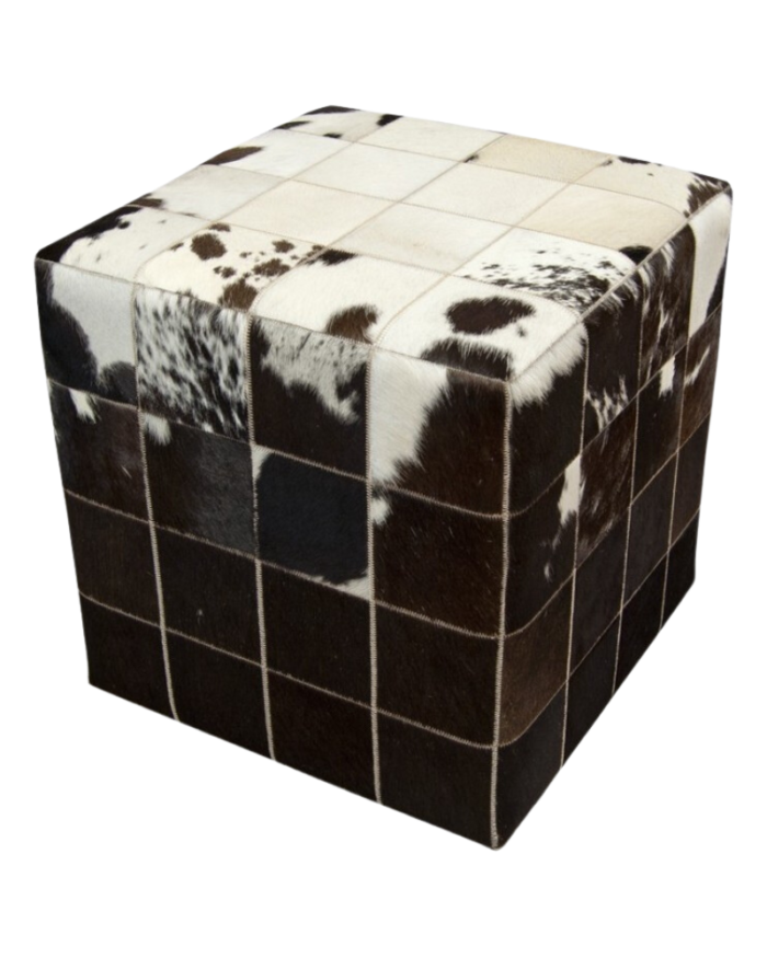 Cowhide cube cover* white black brown  - pony skin