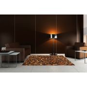 Patchwork Cowhide rug k-1584 mosaik multicolour brown