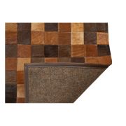 Patchwork Cowhide rug k-1584 mosaik multicolour brown
