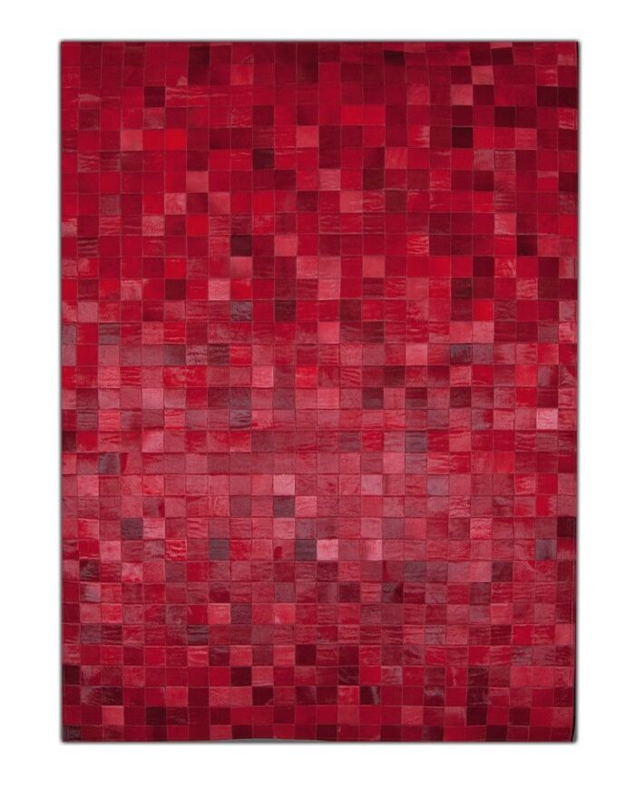 Leather Carpet K-1596 Red Mosaic K-1596