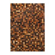 Patchwork Cowhide rug k-1584 mosaik multicolour brown