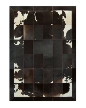 Patchwork cowhide rug k-0045-1 redish