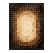 Patchwork cowhide rug k-1687 mosaik beige-brown