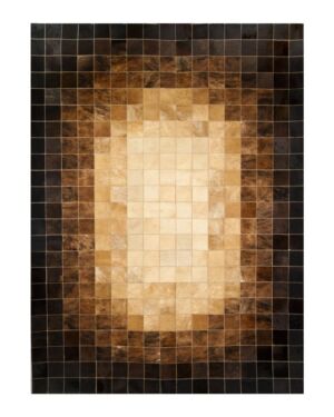 Patchwork cowhide rug k-1687 mosaik beige-brown