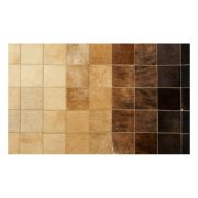 Patchwork cowhide rug k-1687 mosaik beige-brown