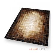 Patchwork cowhide rug k-1687 mosaik beige-brown