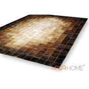 Patchwork cowhide rug k-1687 mosaik beige-brown
