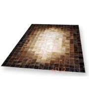 Patchwork cowhide rug k-1687 mosaik beige-brown