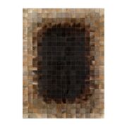 Patchwork-Kuhfellteppich K-1653 Mosaik Rötlich