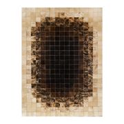 Patchwork Cowhide rug k-1668 mosaik brown-beige