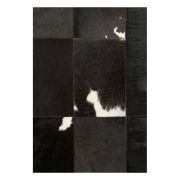 Patchwork cowhide rug  black brown white k-1701