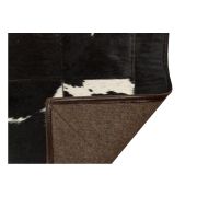 Patchwork cowhide rug  black brown white k-1701