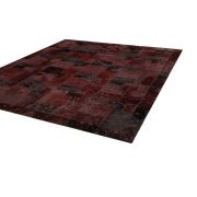 Modern Leather Carpet Bordeaux Puzzle with Spots K-138