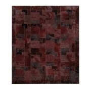 Modern Leather Carpet Bordeaux Puzzle with Spots K-138