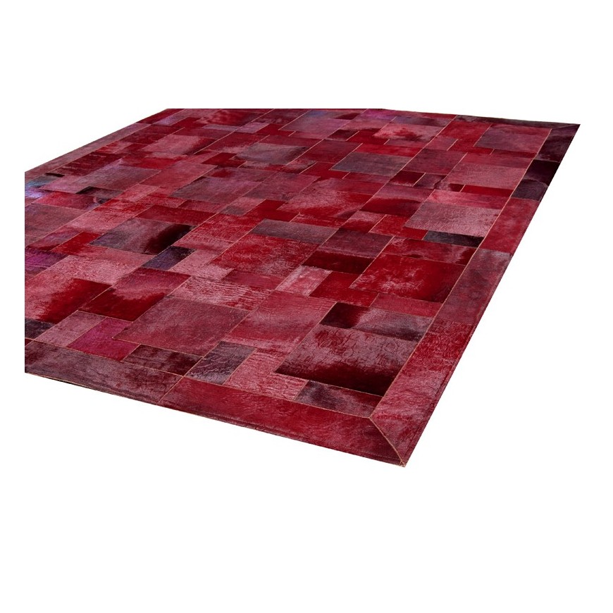 Modernes Lederteppich Rot (Kardinal) Puzzle k-131