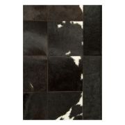 Patchwork Cowhide rug k-1698 black-brown-white
