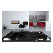 Patchwork cowhide rug k-1699 black-brown-white