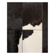 Patchwork cowhide rug k-1699 black-brown-white