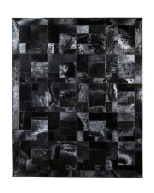 Cowhide Rug black (nero)  cavallino puzzle k-127