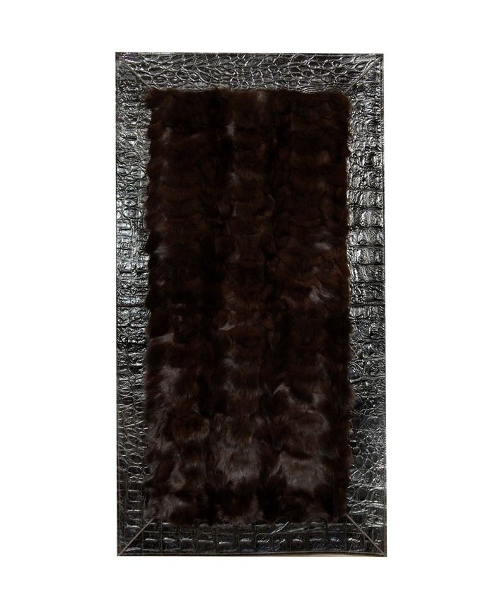 Fur rug fox testa di moro frame jurasico testa di moro k-1120