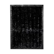 Fur rug fox nero frame croco nero k-1116