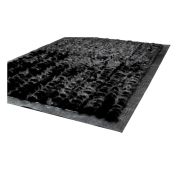 Fur rug fox nero frame croco nero k-1116