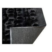 Fur rug fox nero frame croco nero k-1116