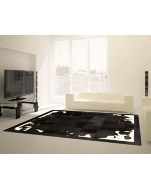 Patchwork Cowhide rug K-1700 black-brown-white