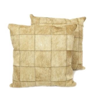 Leather Pillow Mosaic Pillow Open Beige G-503