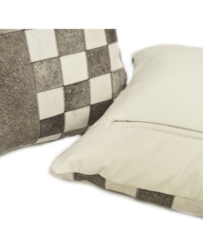 Cowhide cushion penin light grey G-509