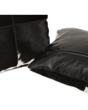 Cowhide cushion black white G-500