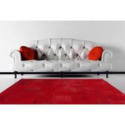 Modern Leather Carpet Red K-134