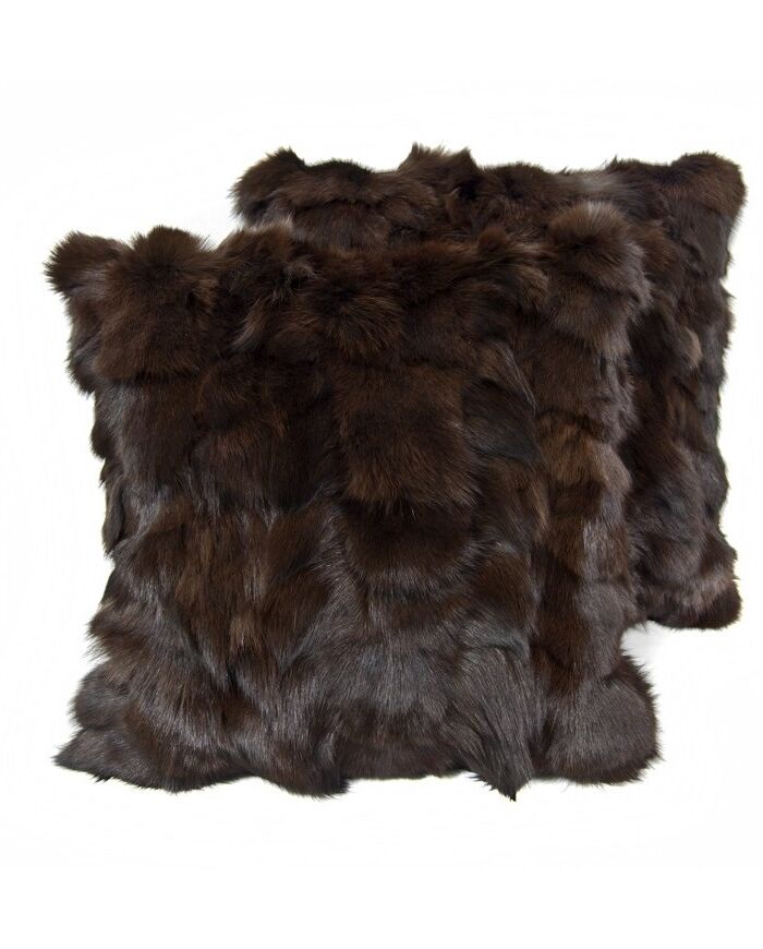 Fur cushion fox testa di moro G-506