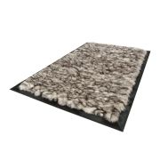 Fur rug k-1733 fox grey frame black