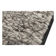 Fur rug k-1733 fox grey frame black