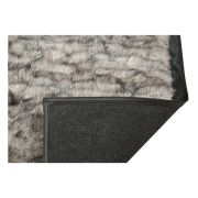 Fur rug k-1733 fox grey frame black