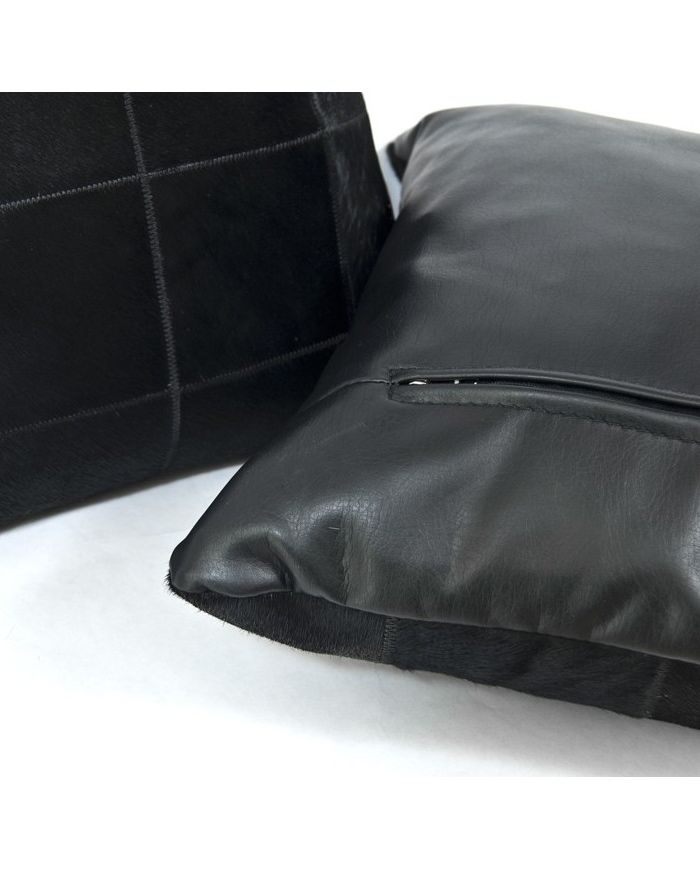 Cowhide cushion mosaik black 10 G-502