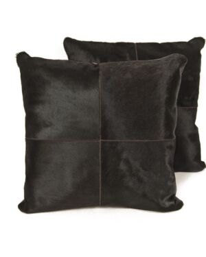 Cowhide cushion dark brown - testa di moro G-501