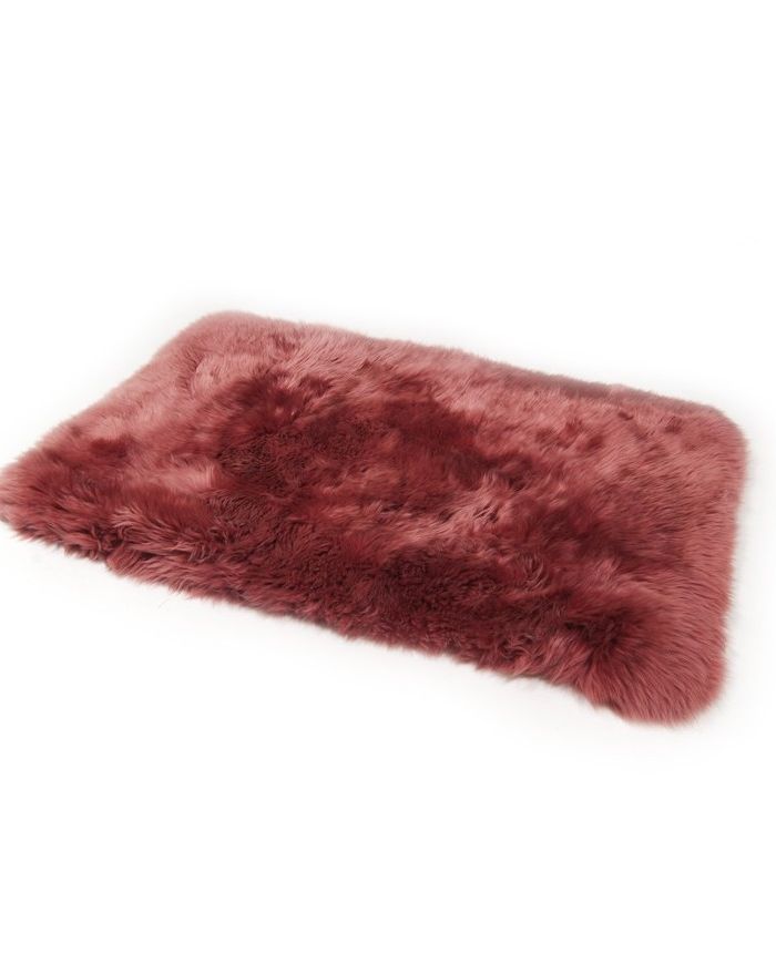 sheepskin rug old red