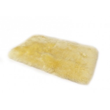 sheepskin rug yellow