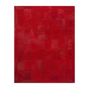 Modern Leather Carpet Red K-134