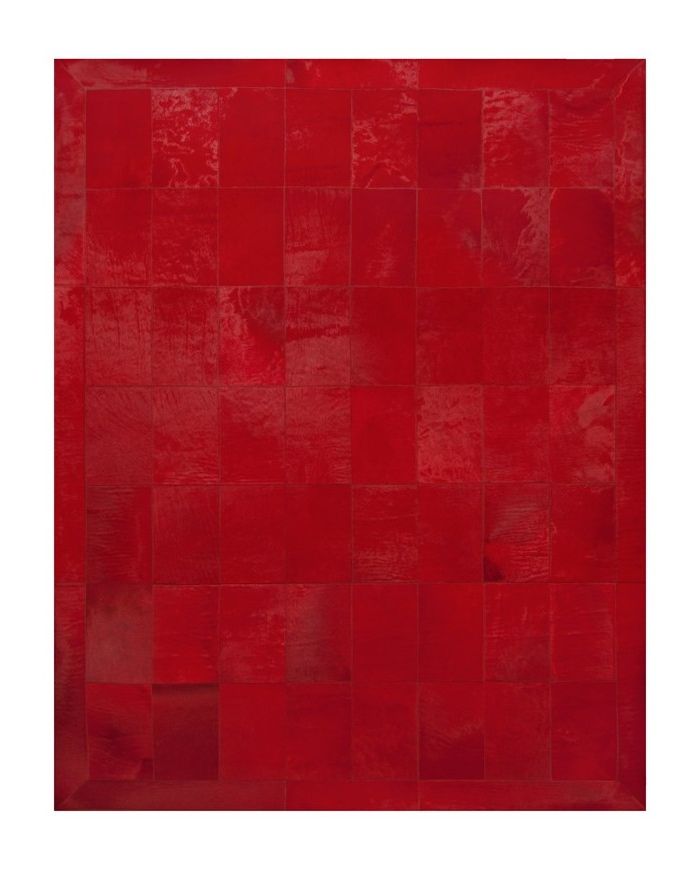 Modern Leather Carpet Red K-134