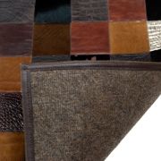 Δερμάτινο Χαλί Multicolor Καφέ Mosaic k-1675