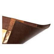 100% Leather coasters and tops in shades of brown - Set of four pieces