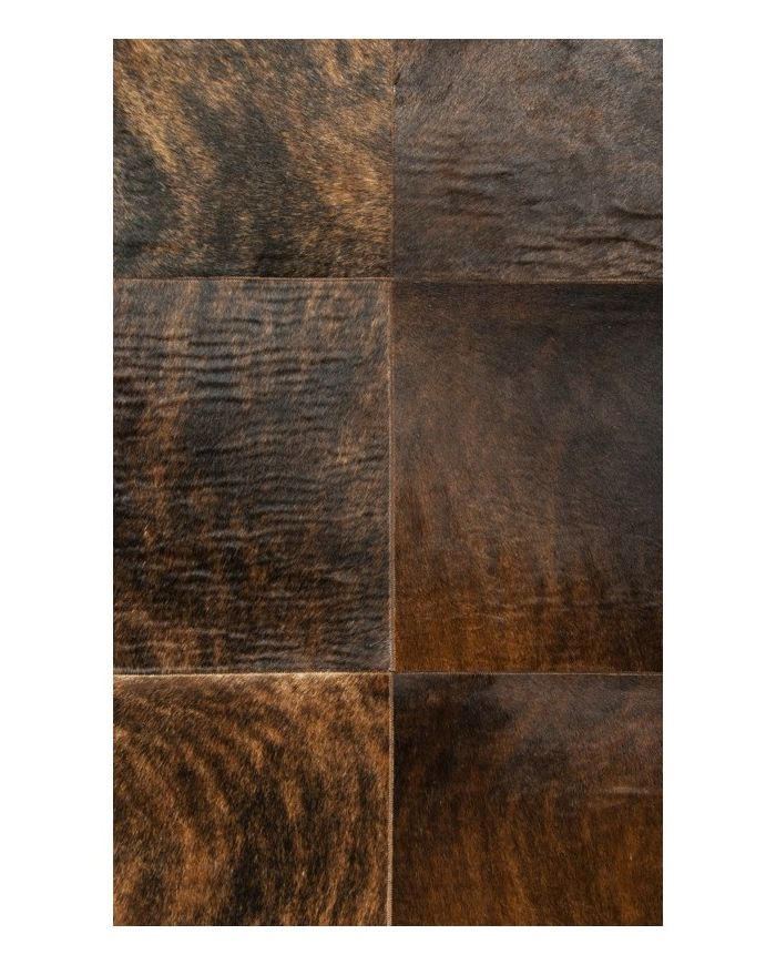 Patchwork Cowhide rug k-150-1 dark brown