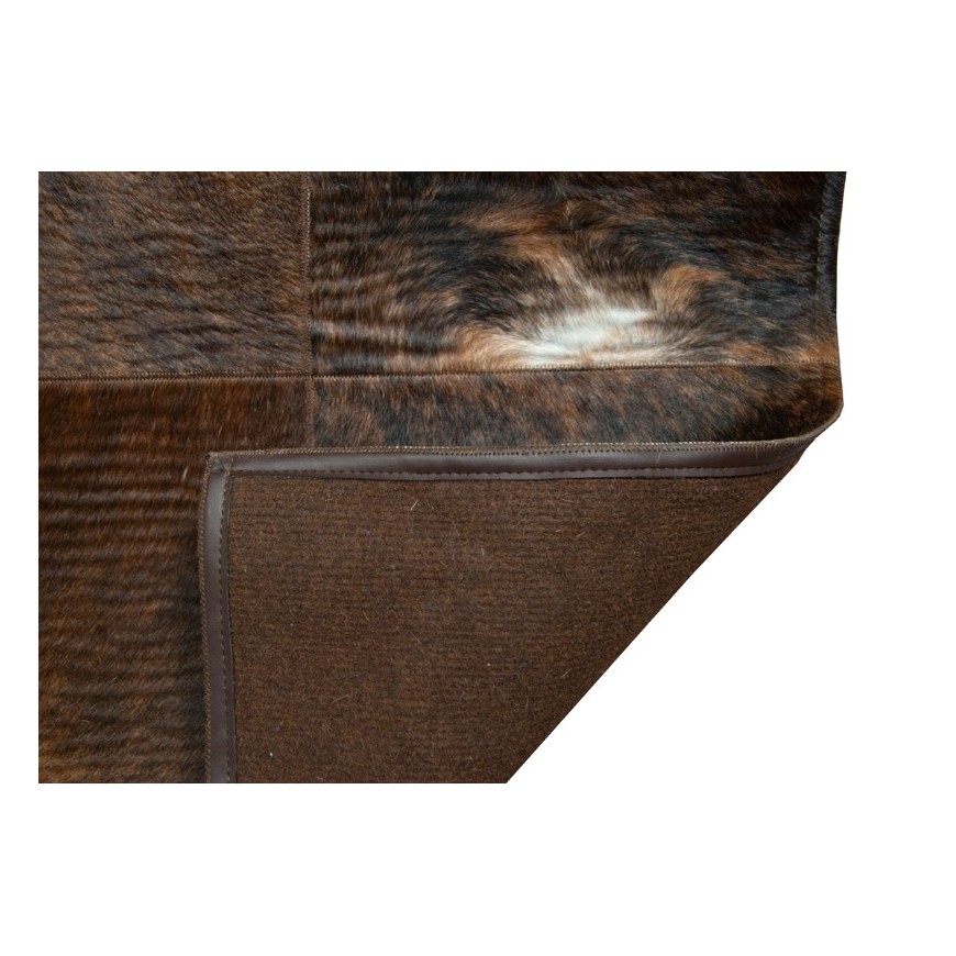 Patchwork Cowhide rug k-150-1 dark brown