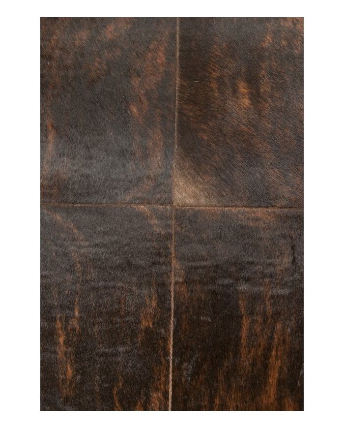 Patchwork Cowhide rug k-150 dark brown