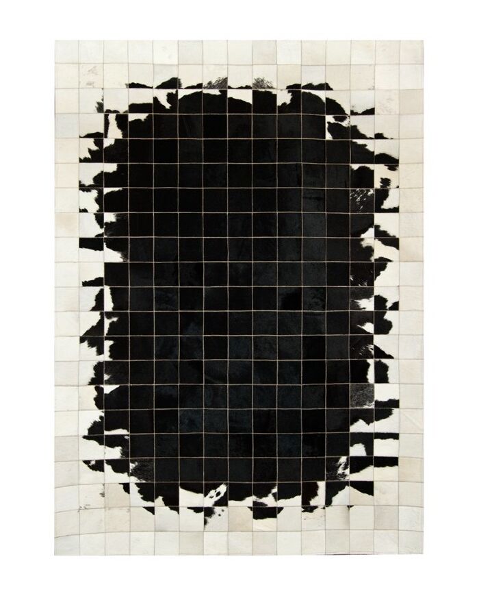Patchwork Cowhide rug k-1784 mosaik black-white